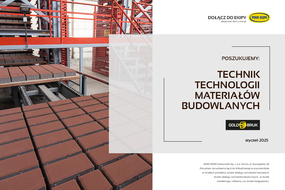 Praca Konin - Technik technologii materiałów budowlanych