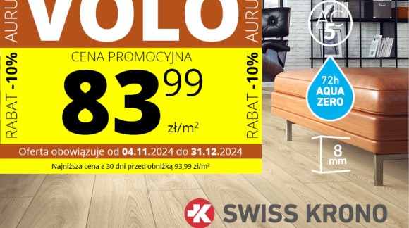 Rabat - 10 % na podłogi SWISS KRONO z kolekcji VOLO